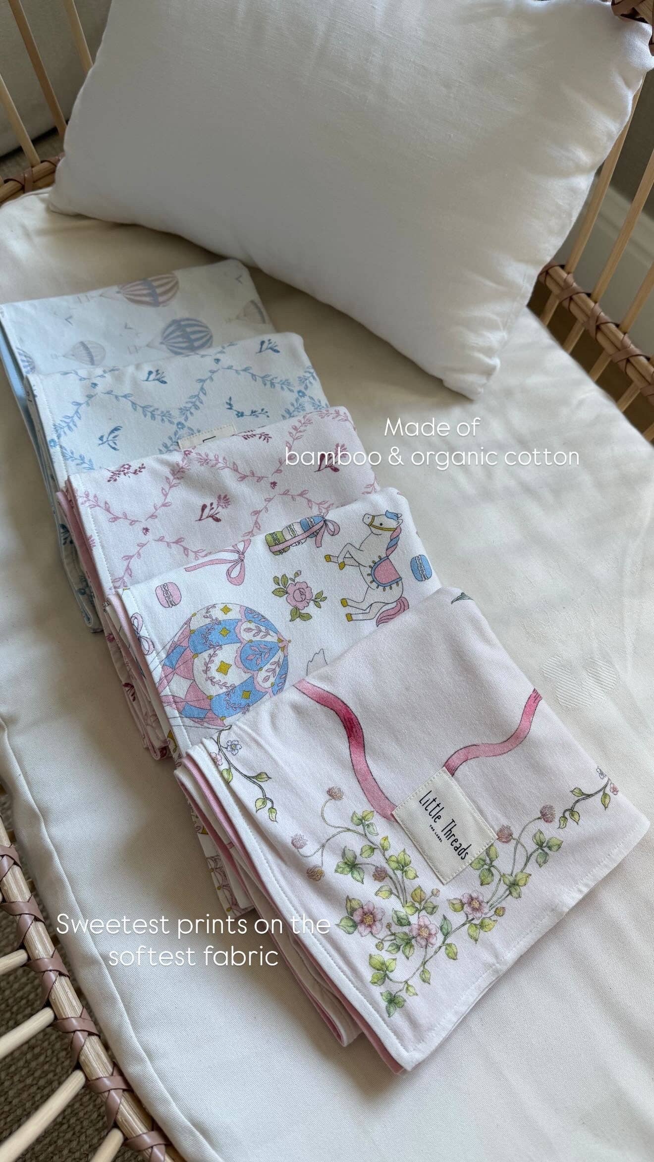 Rose Ribbon Jersey Blanket