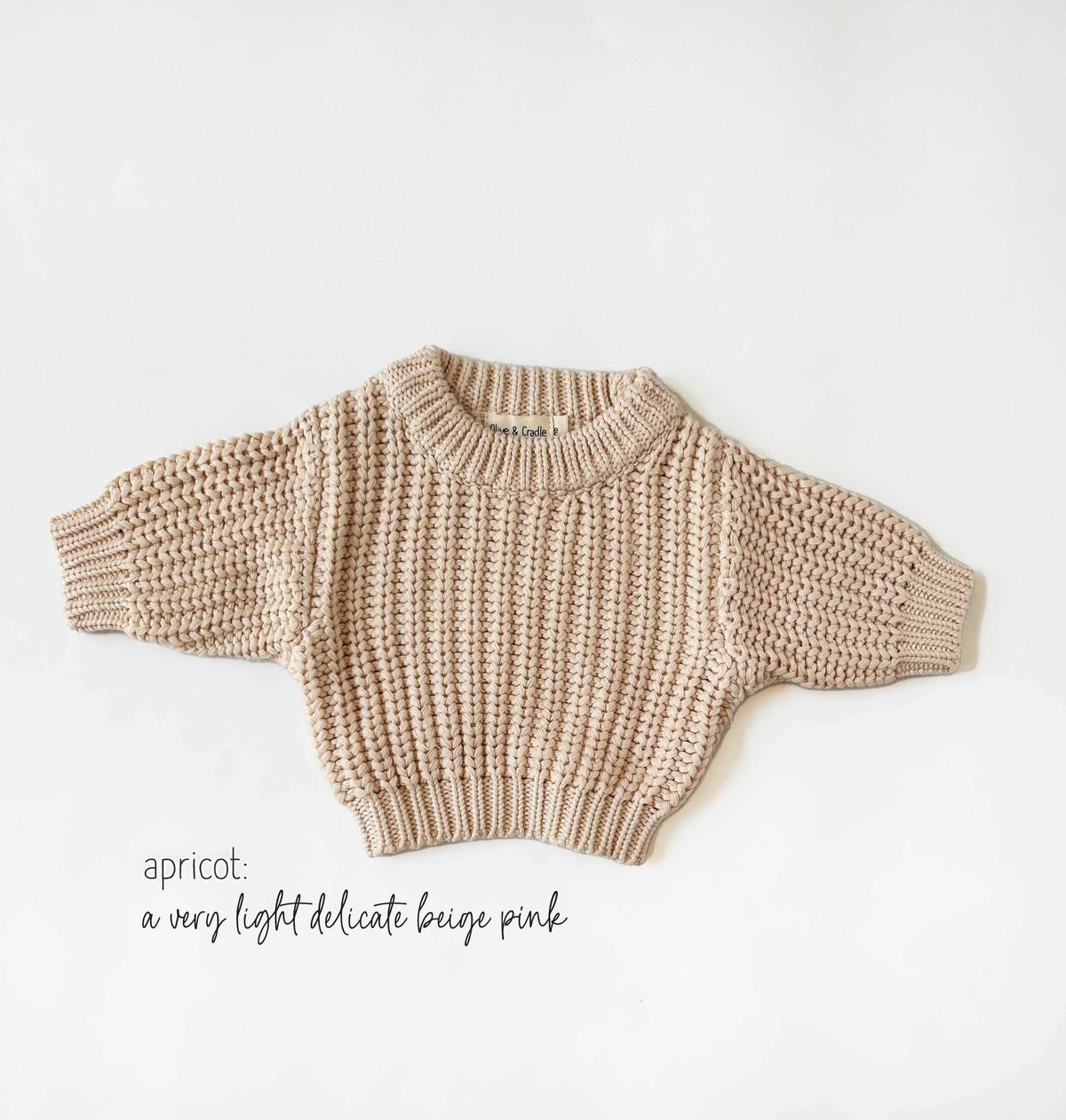 Chunky Knit Sweater Pastels: Milk white