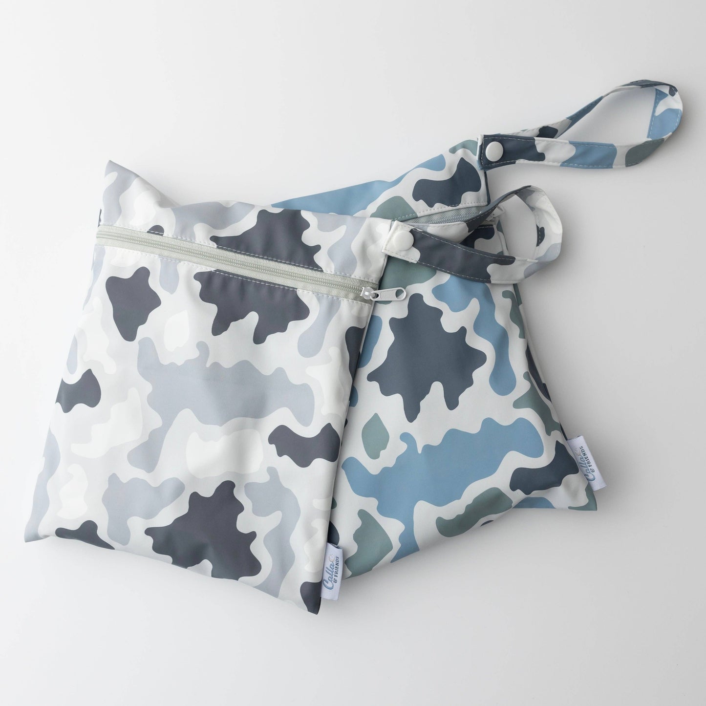 The Grayson Long Sleeve Bib - Camo: Powder Blue / 6-36M