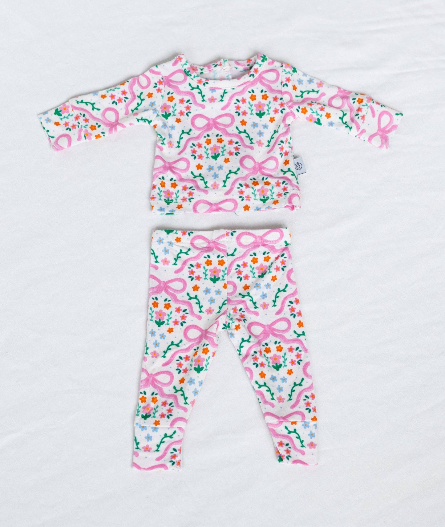 Bows in the Meadow 18" Doll Bamboo Two-Piece Pajama Set