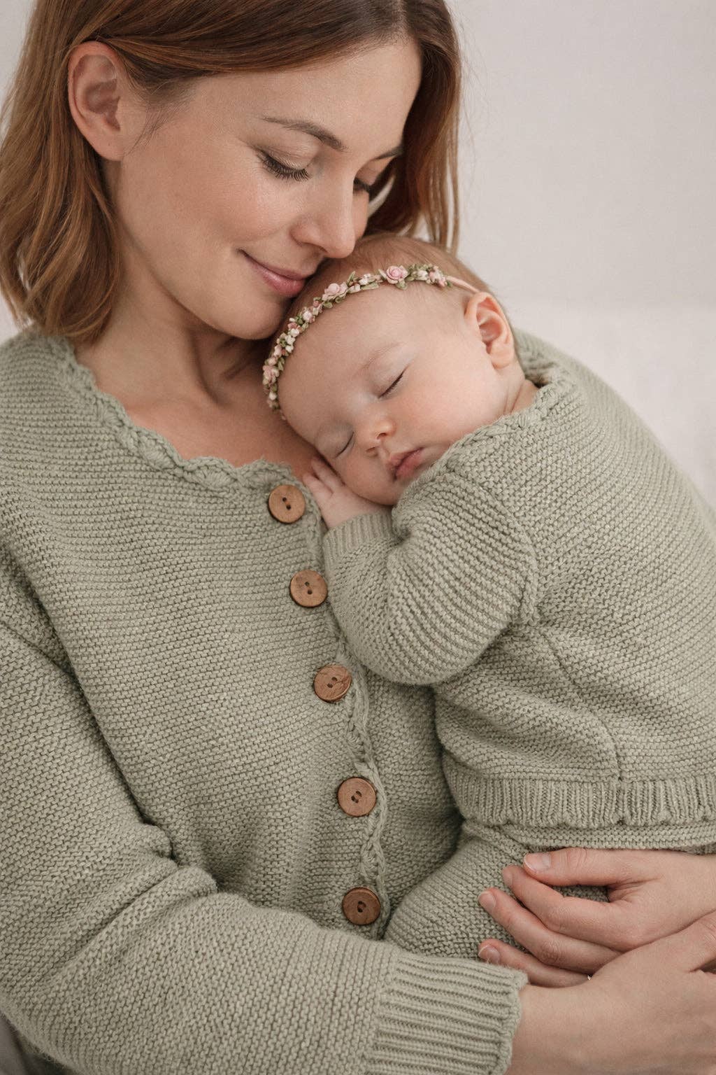 Ladies Sophia Sweater Cardigan: Dusty Pink