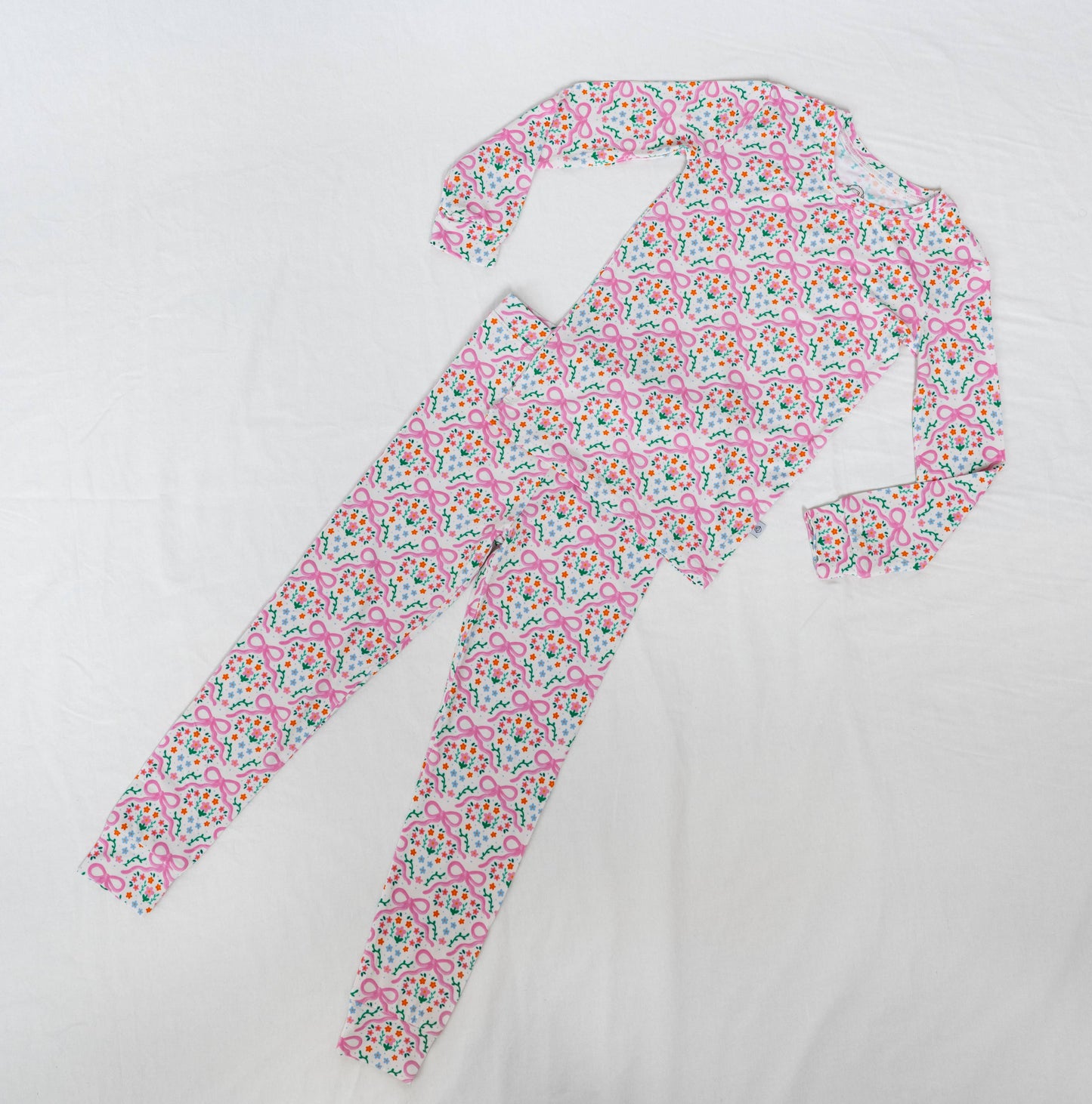 Bows in the Meadow Bamboo Two-Piece Pajama Set