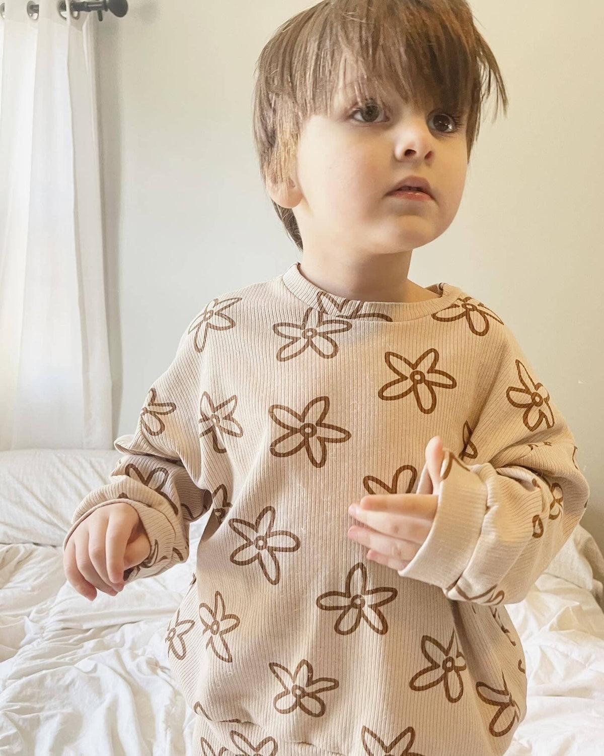 MAPLE DAISY SET - BROWN: XL (6-7)