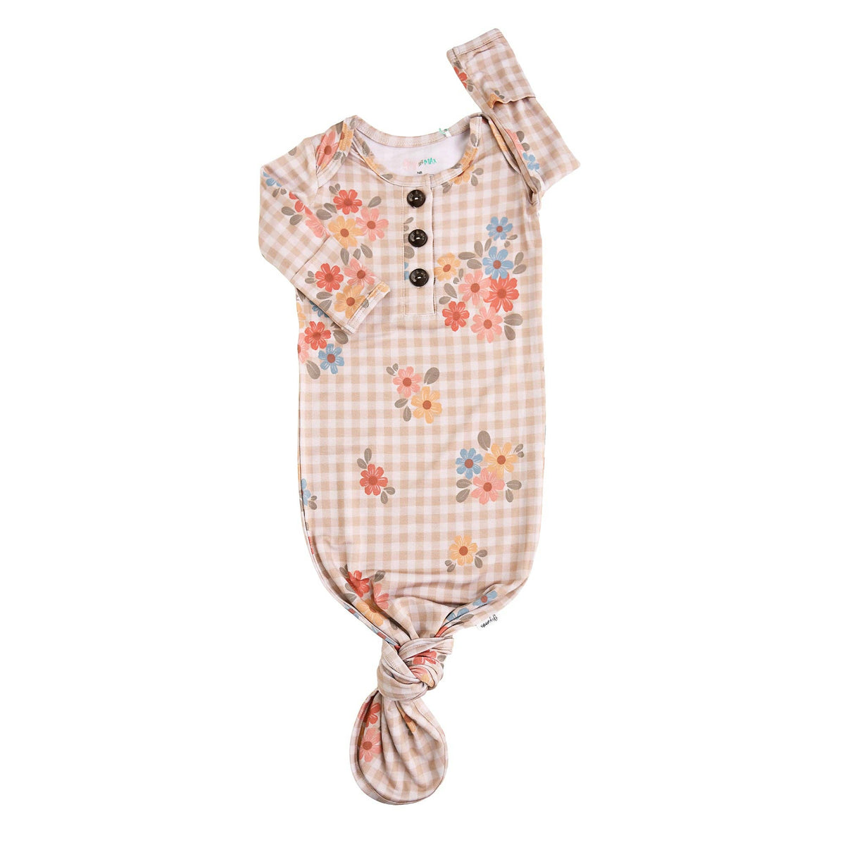 Callie GOWN Bamboo Floral Baby Newborn Coming Home Outfit: Gown