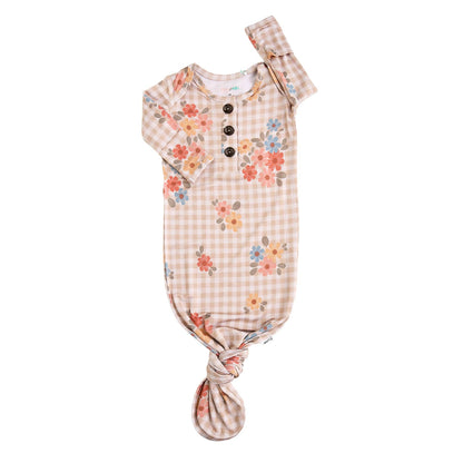 Callie GOWN Bamboo Floral Baby Newborn Coming Home Outfit: Gown