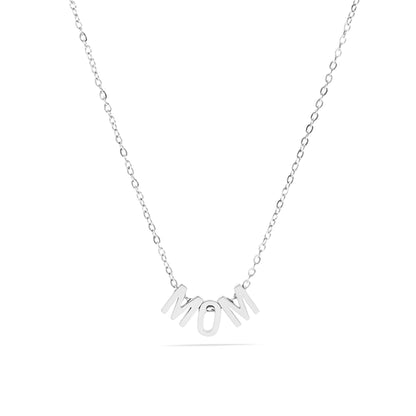 18K Gold PVD Stainless Steel Mom Necklace: Gold