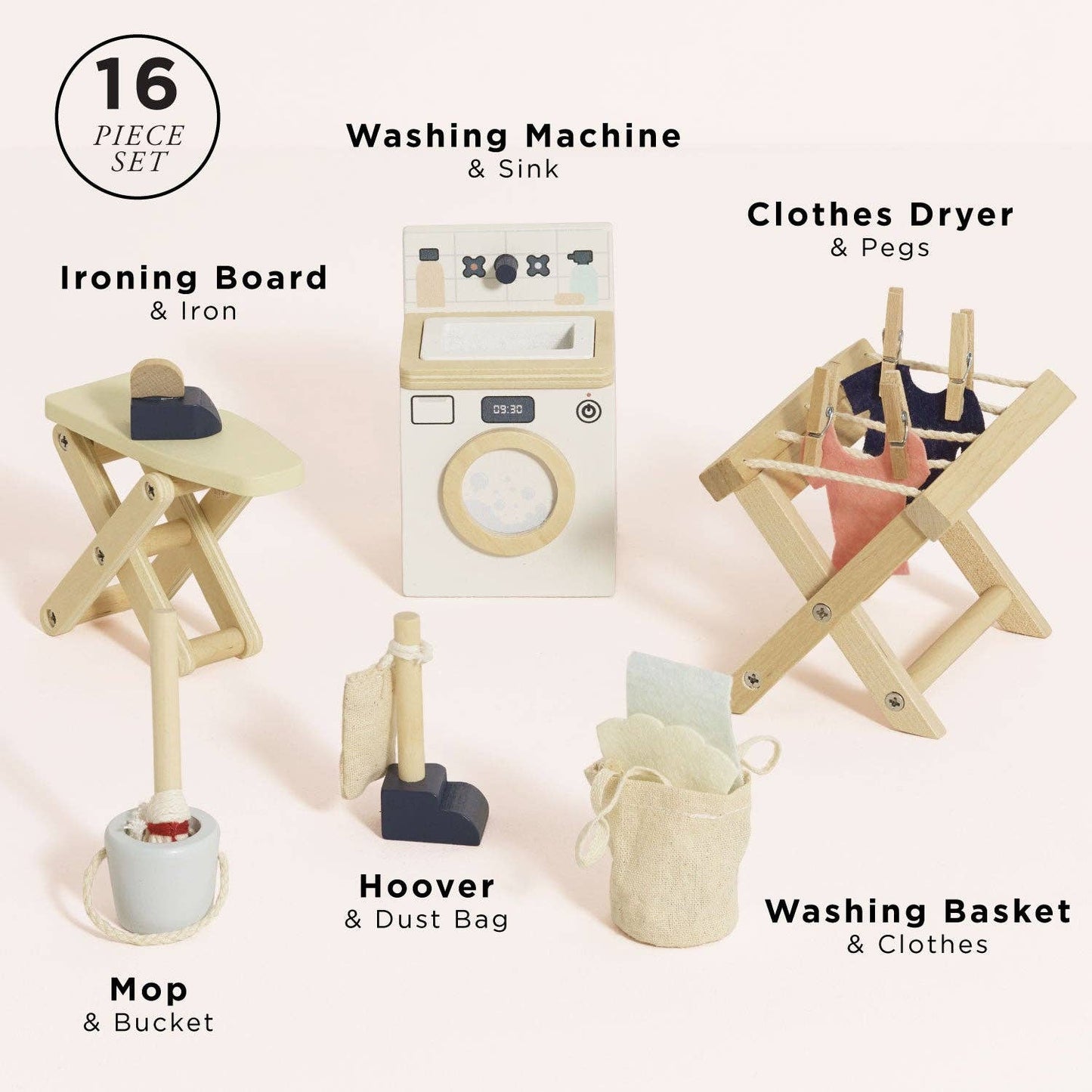 Dolls House Laundry Room Furniture Set