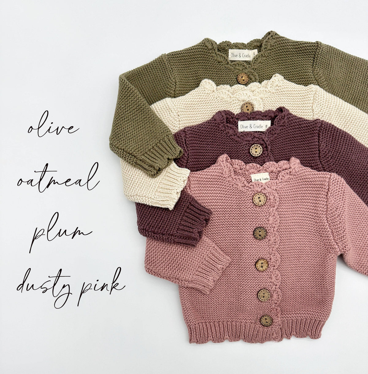 Ladies Sophia Sweater Cardigan: Dusty Pink