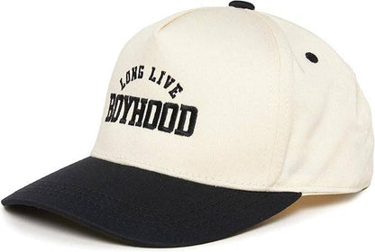 Kids/Baby Two Tone Cap - Long Live Boyhood - Black/Beige: Kids (2-9 Years)
