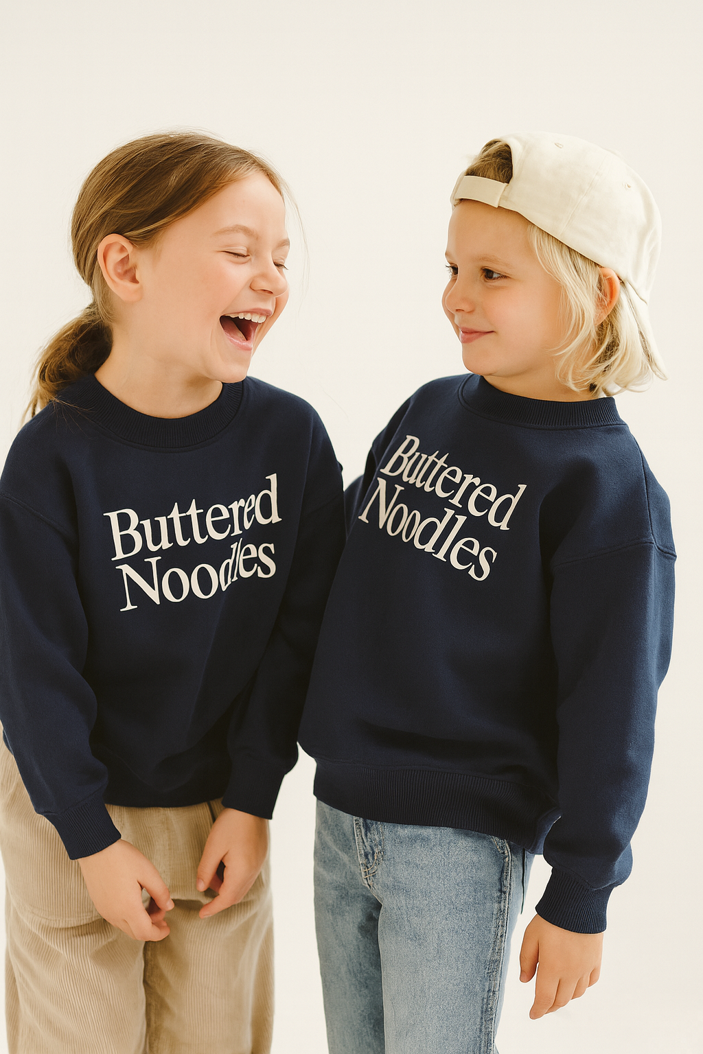Kids crewneck sweatshirt - buttered noodles