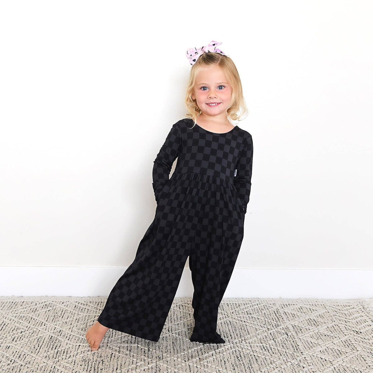 Frankie WIDE LEG ROMPER Bamboo Halloween Checks