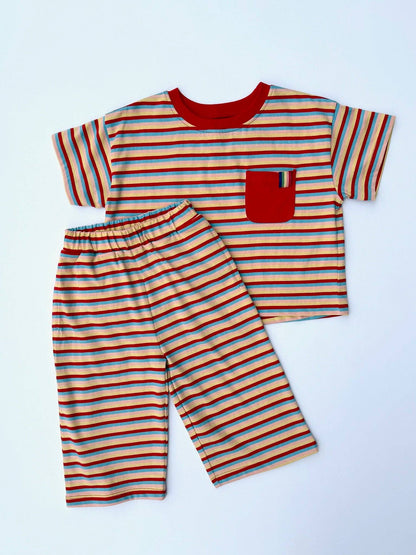 Birdie Set in Red Stripe