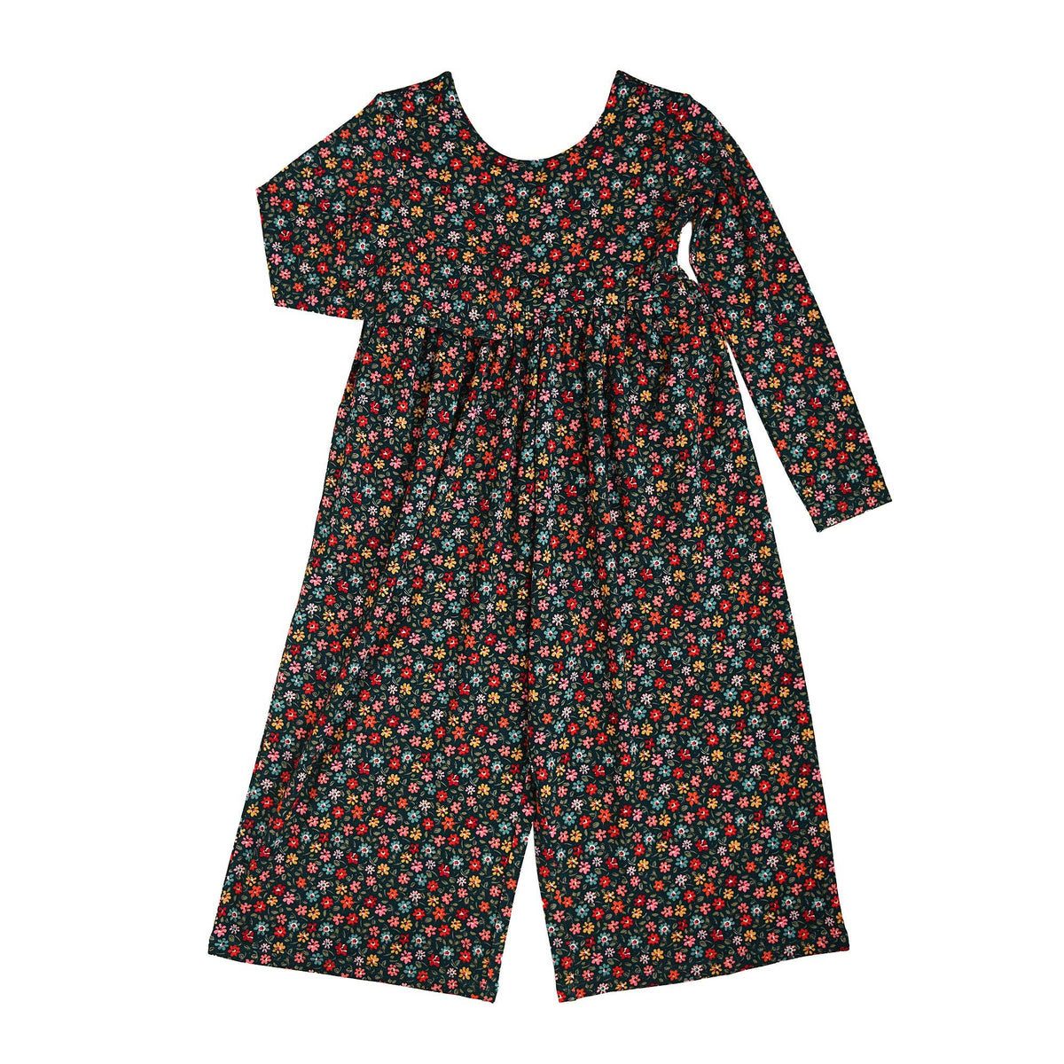 Isabelle WIDE LEG ROMPER Bamboo Floral Kids Clothing