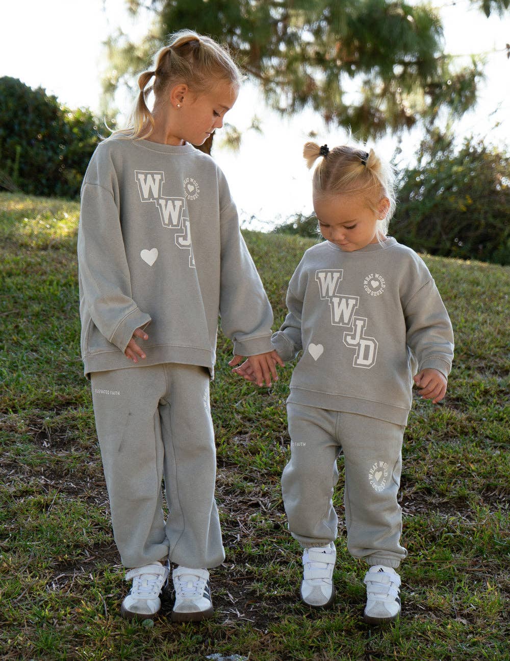 WWJD Varsity Kids Crewneck: 6Y