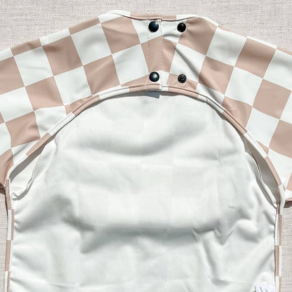 The Grayson Long Sleeve Bib - Leopard: Petal Pink / 6-36M