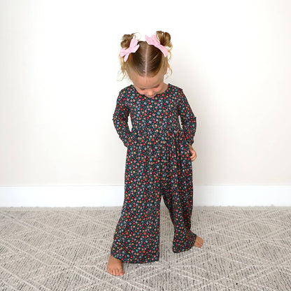 Isabelle WIDE LEG ROMPER Bamboo Floral Kids Clothing