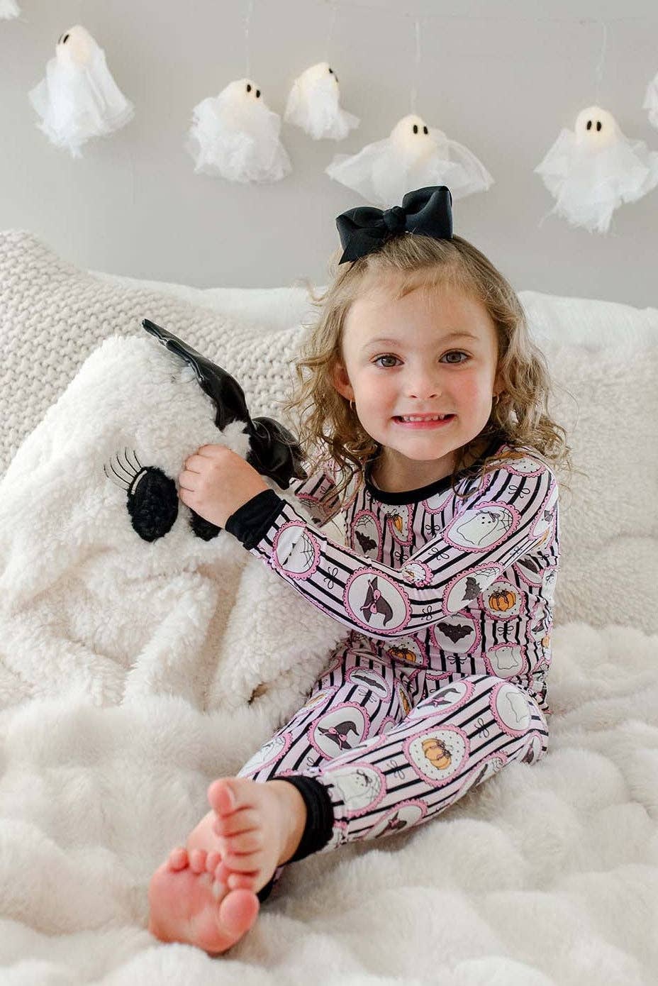 Halloween Glow-in-the-Dark Two-Piece Bamboo Pajama Set