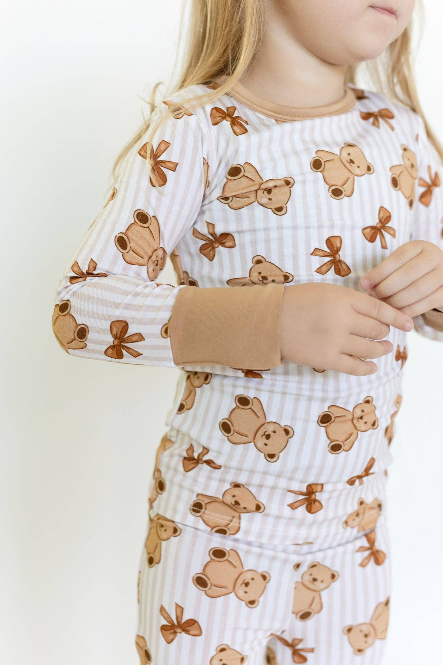 Teddy Bows Long Sleeve Pajamas