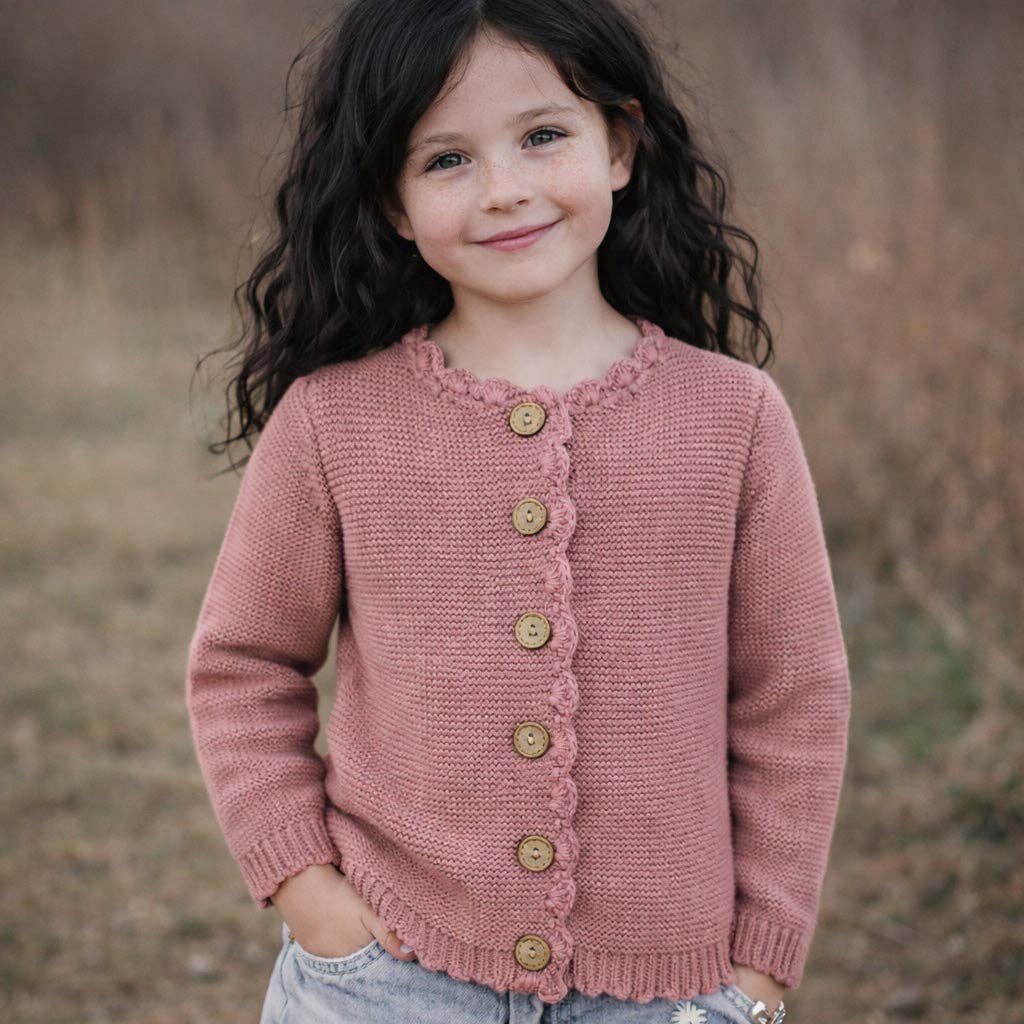 Baby Sophia Sweater: Dusty pink