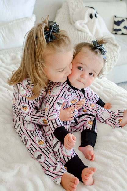 Girls' Halloween Glow-in-the-Dark Two-Piece Flare Lounge Set
