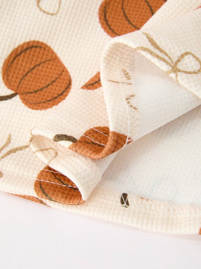Girls Thanksgiving Pumpkin Bow Dress: 3