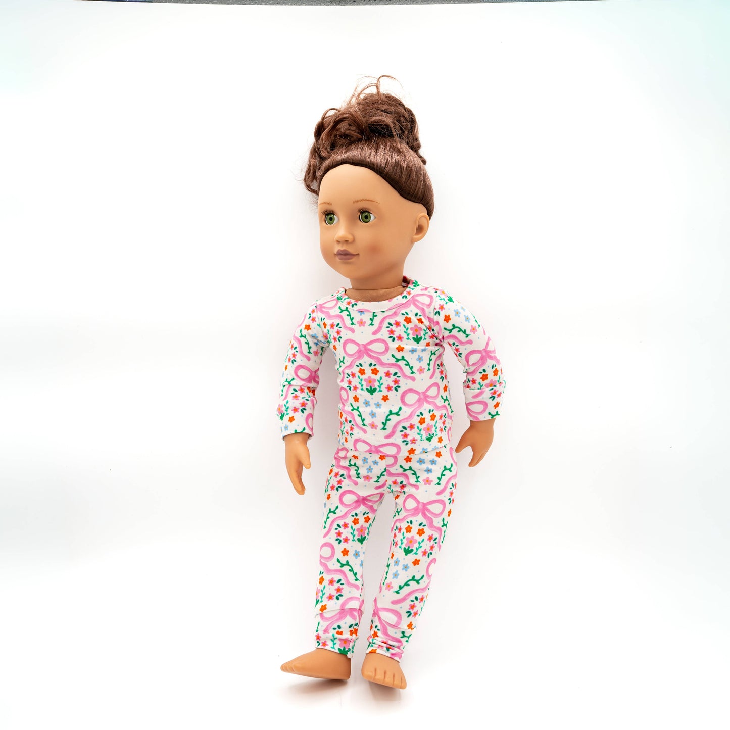 Bows in the Meadow 18" Doll Bamboo Two-Piece Pajama Set