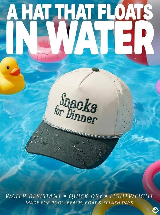 Kid's Golf Hat - Snacks For Dinner - Green/Beige: Small
