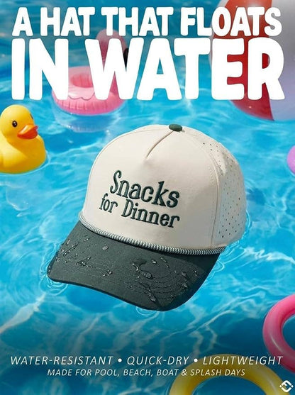 Kid's Golf Hat - Snacks For Dinner - Green/Beige: Small