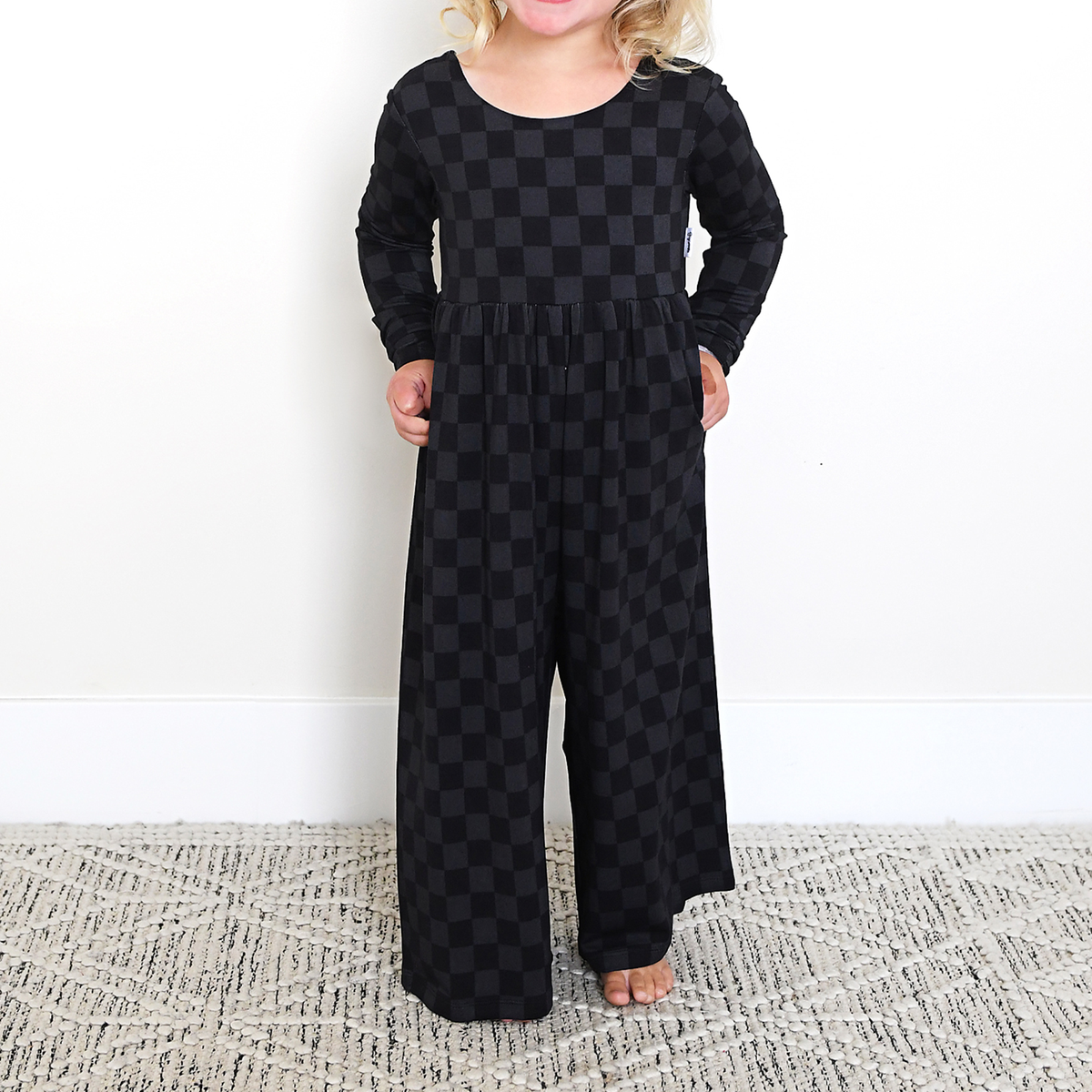 Frankie WIDE LEG ROMPER Bamboo Halloween Checks