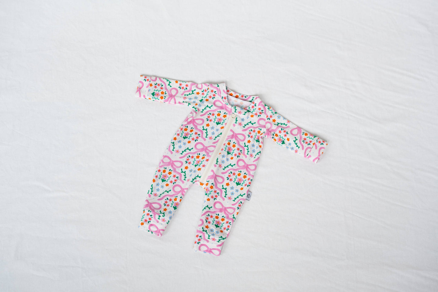 Bows in the Meadow 15” Doll Bamboo Zippy Romper