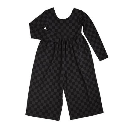 Frankie WIDE LEG ROMPER Bamboo Halloween Checks