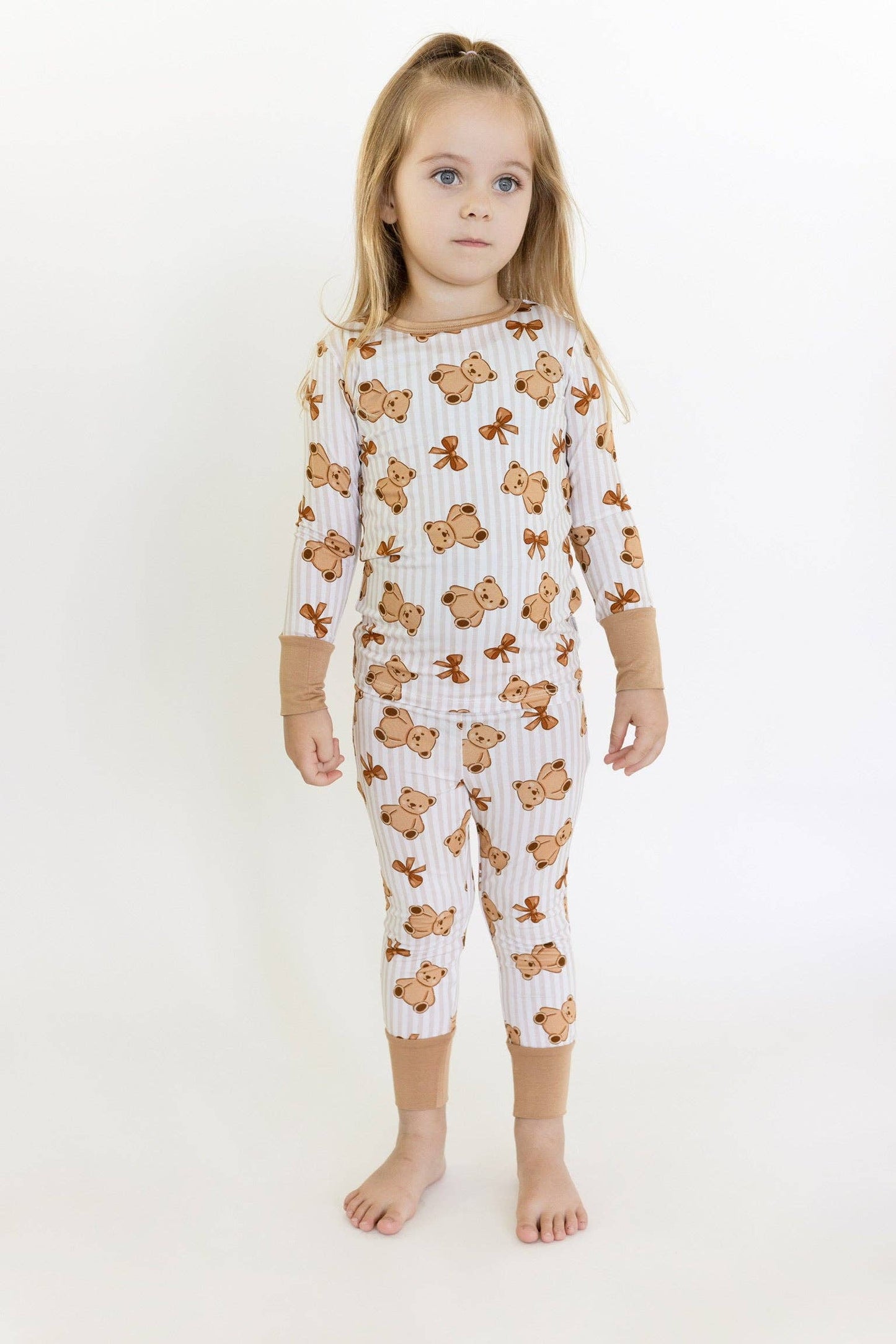 Teddy Bows Long Sleeve Pajamas