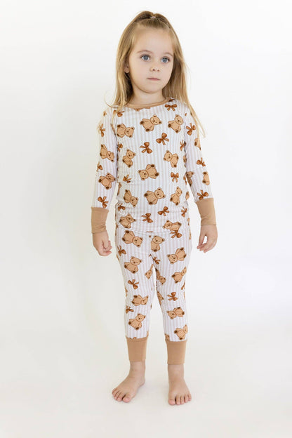 Teddy Bows Long Sleeve Pajamas