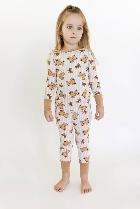 Teddy Bows Long Sleeve Pajamas