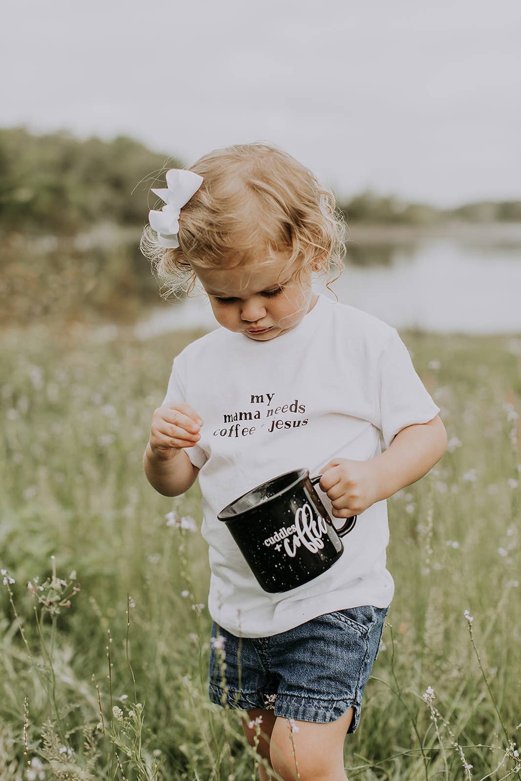 Mama Needs Coffee and Jesus Toddler Tee