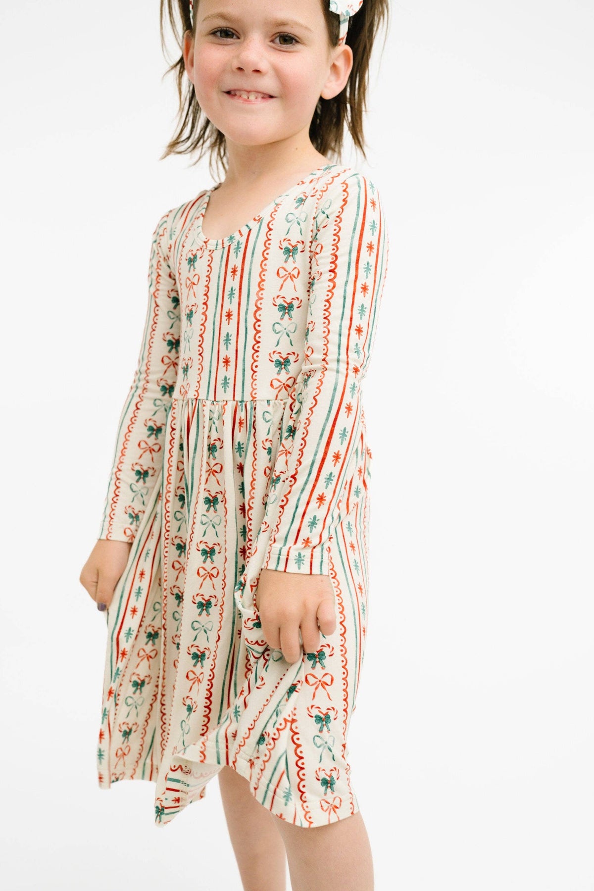 Christmas Dainty Bow Bamboo Dress