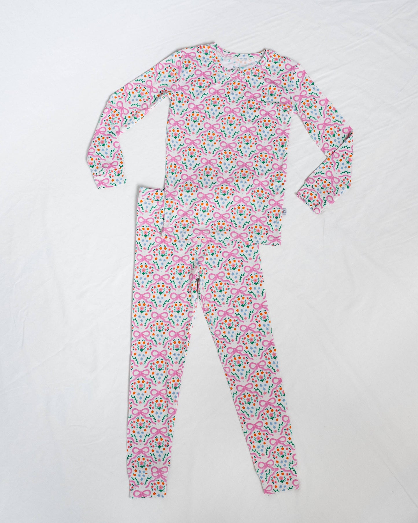 Bows in the Meadow Bamboo Two-Piece Pajama Set