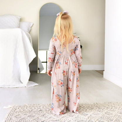 Callie WIDE LEG ROMPER Bamboo Floral Kids Clothing