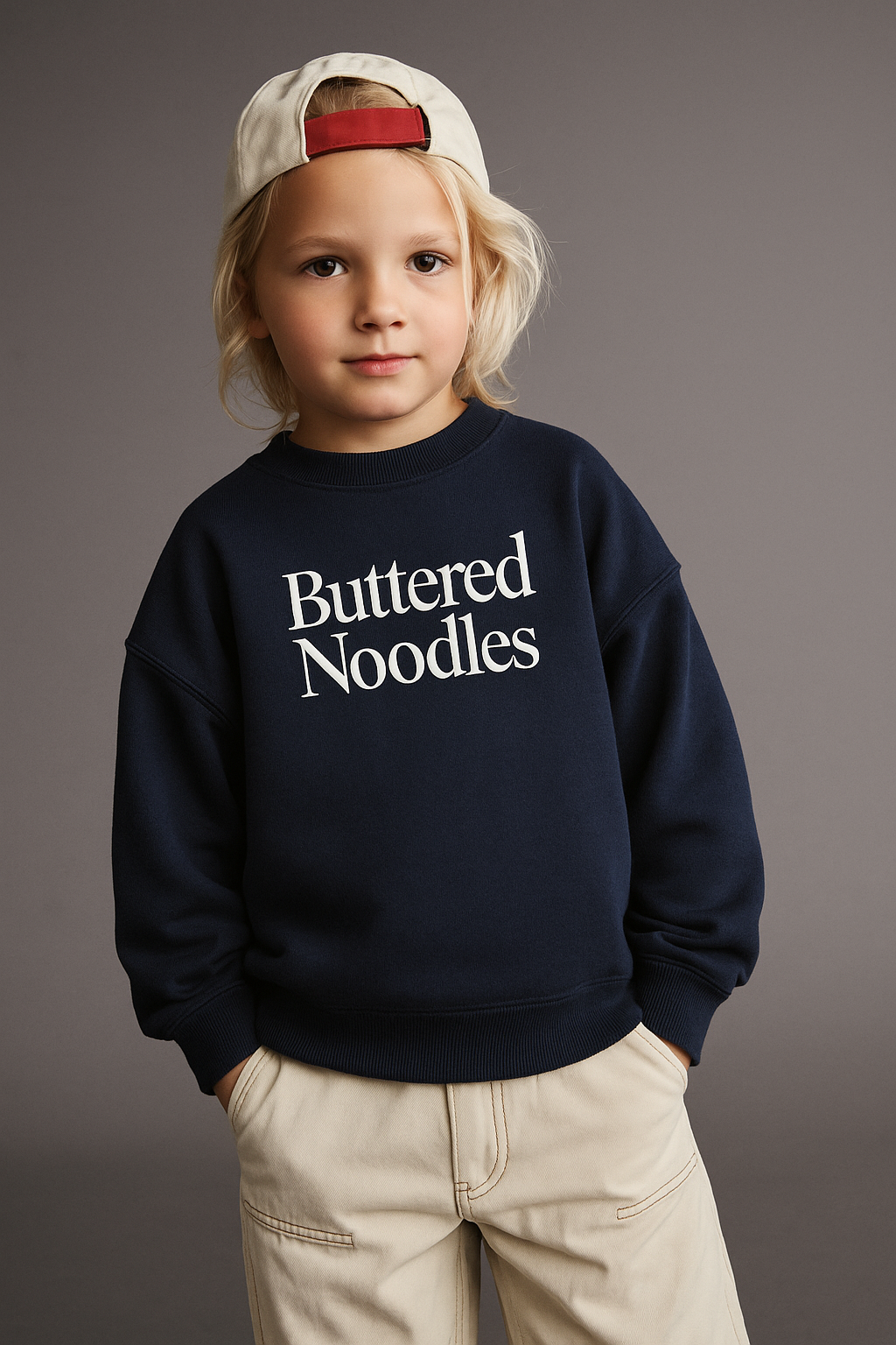 Kids crewneck sweatshirt - buttered noodles