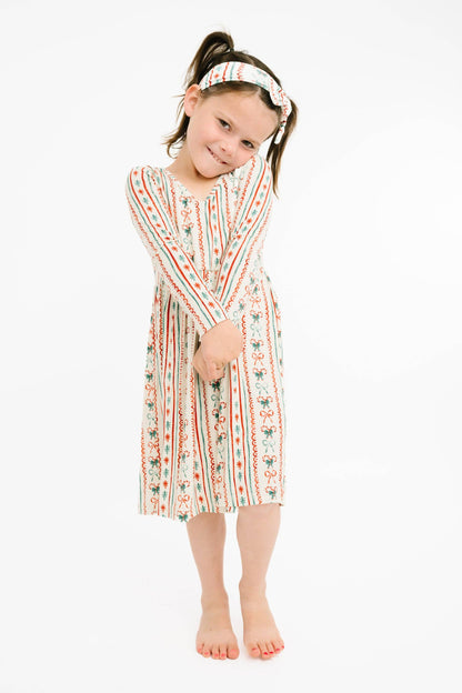 Christmas Dainty Bow Bamboo Dress