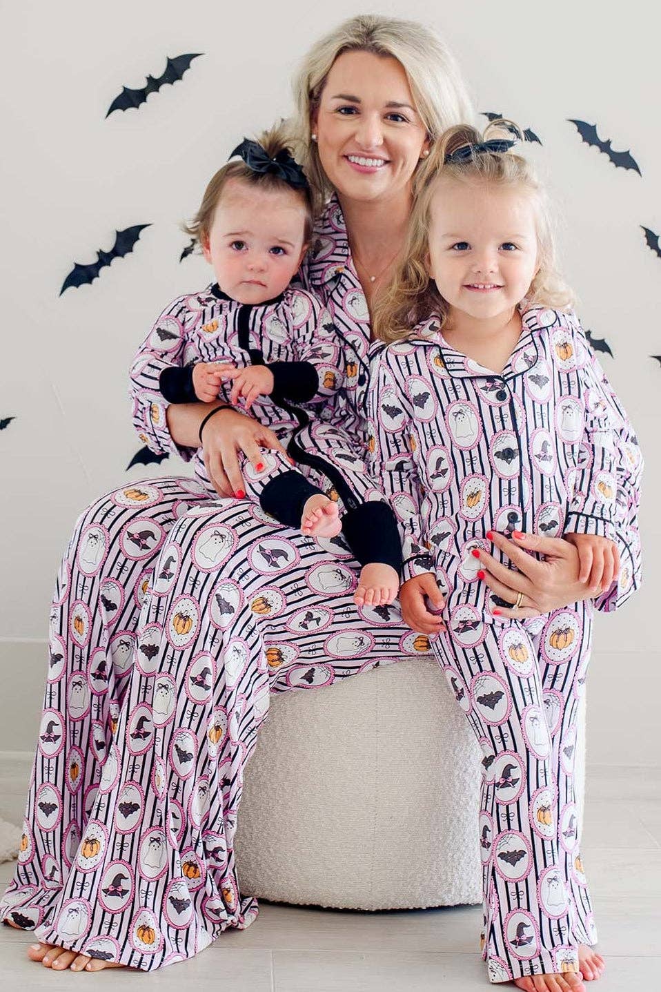 Girls' Halloween Glow-in-the-Dark Two-Piece Flare Lounge Set