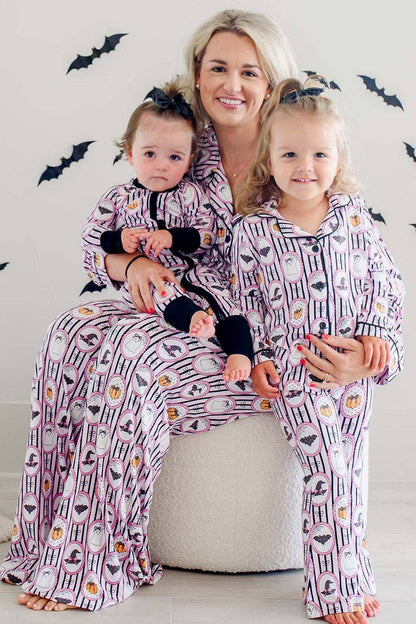 Girls' Halloween Glow-in-the-Dark Two-Piece Flare Lounge Set