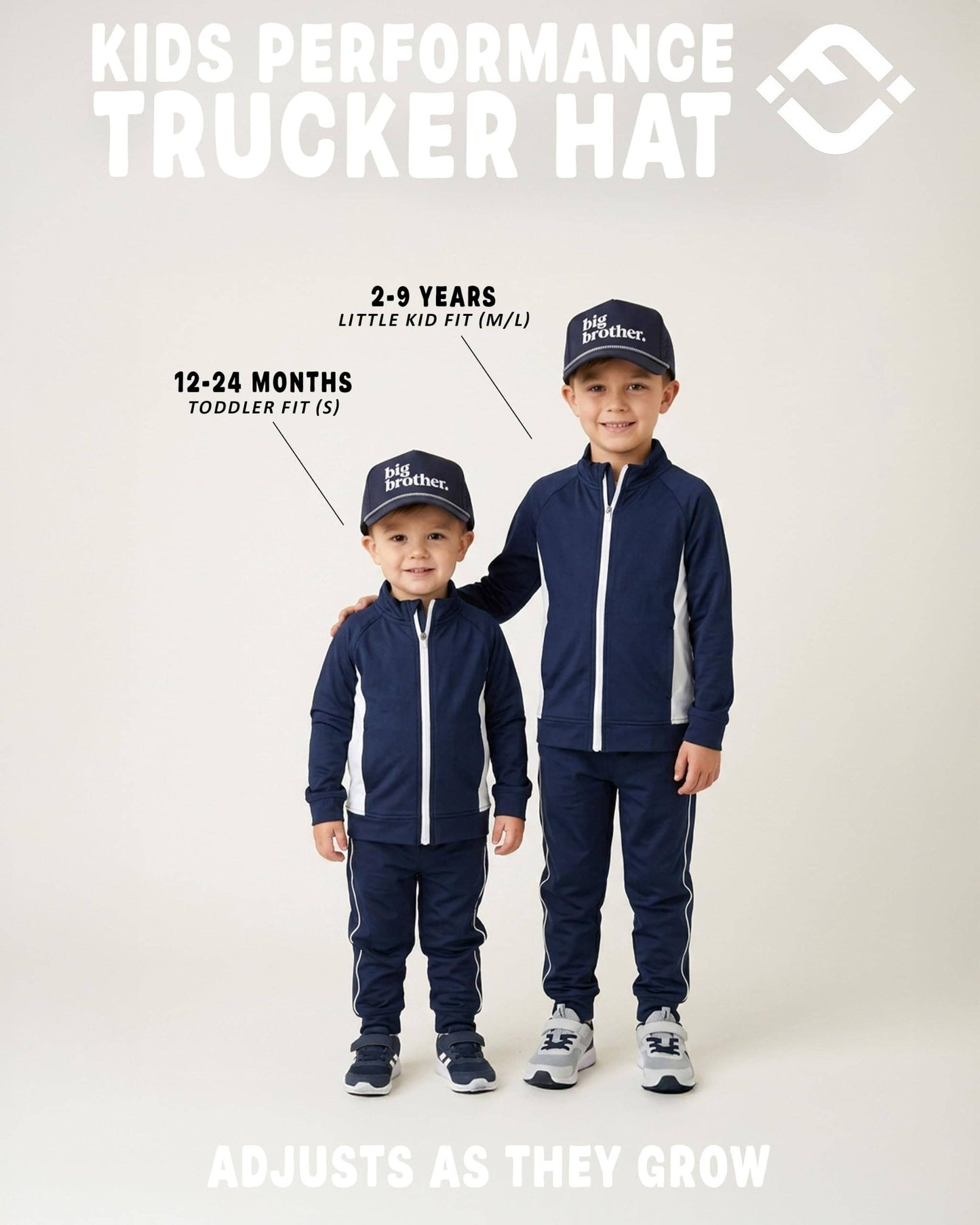 Kid's Golf Hat - Big Brother - Navy: Small