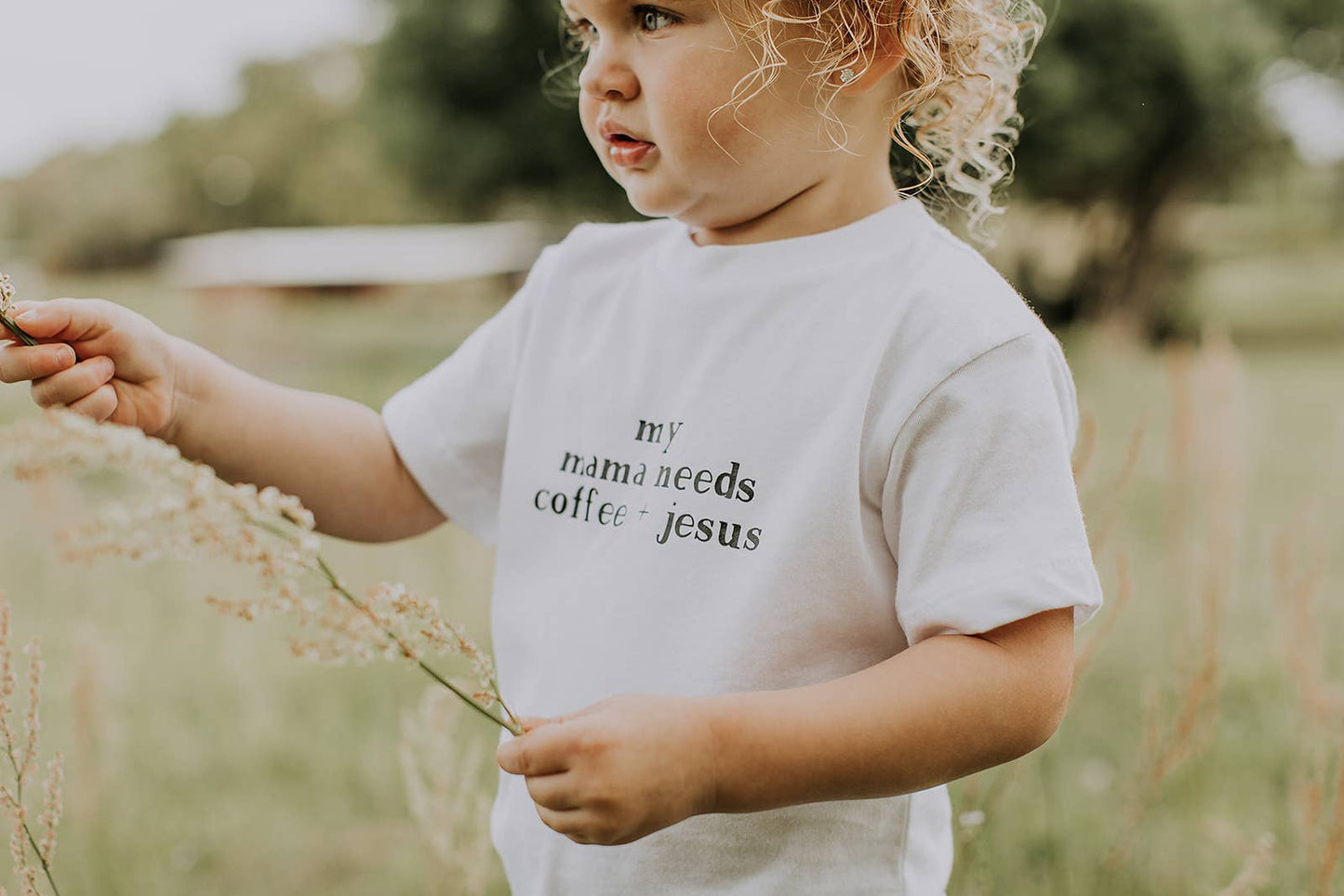 Mama Needs Coffee and Jesus Toddler Tee