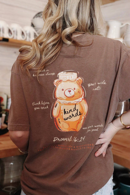 Kind Words Honey Bear Tee- Womens