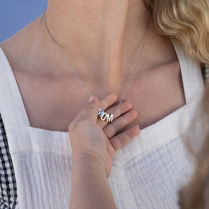 18K Gold PVD Stainless Steel Mom Necklace: Stainless
