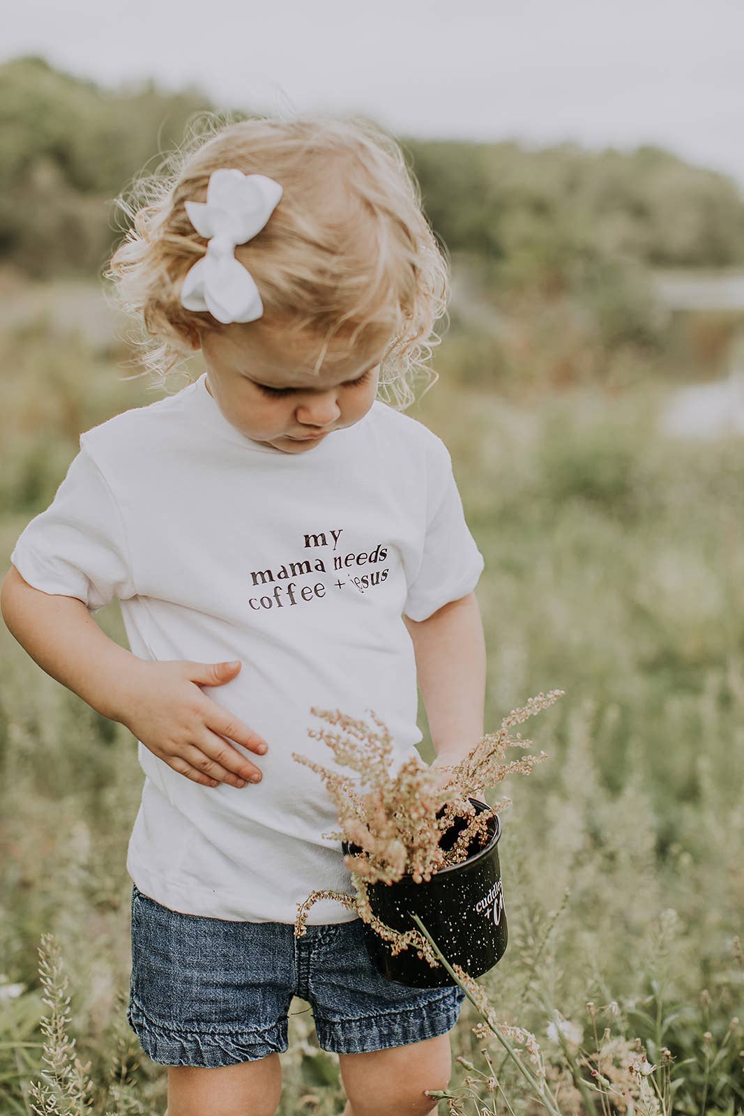 Mama Needs Coffee and Jesus Toddler Tee