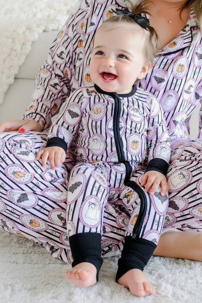 Halloween Glow-in-the-Dark Convertible Bamboo Zip Romper