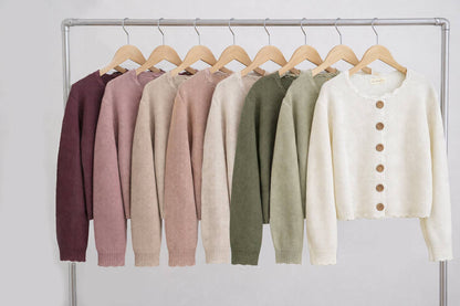 Ladies Sophia Sweater Cardigan: Dusty Pink