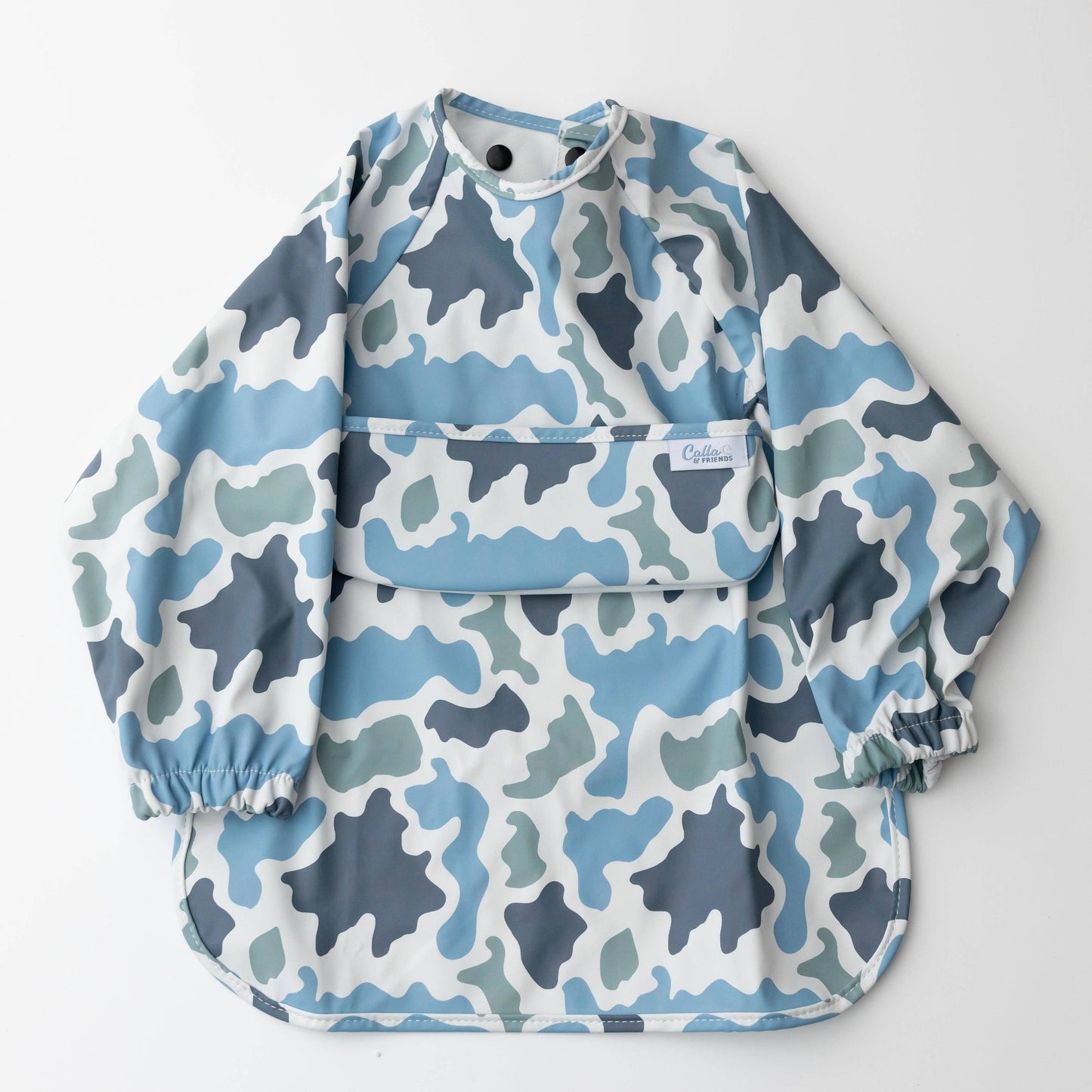 The Grayson Long Sleeve Bib - Camo: Powder Blue / 6-36M